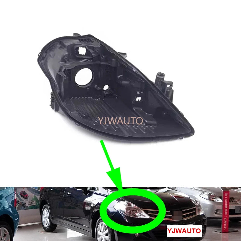 For Nissan Tiida Versa Pulsar 2008 2009 2010 Headlamp House Car Headlight Base Replacement Auto Front Lamp Holder Back Support