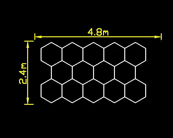 6500K 110-240V Hexagon Garage Light Cold White Hexagon LED Lighting Honeycomb Lamps for Car Wash Auto Repair Workshop