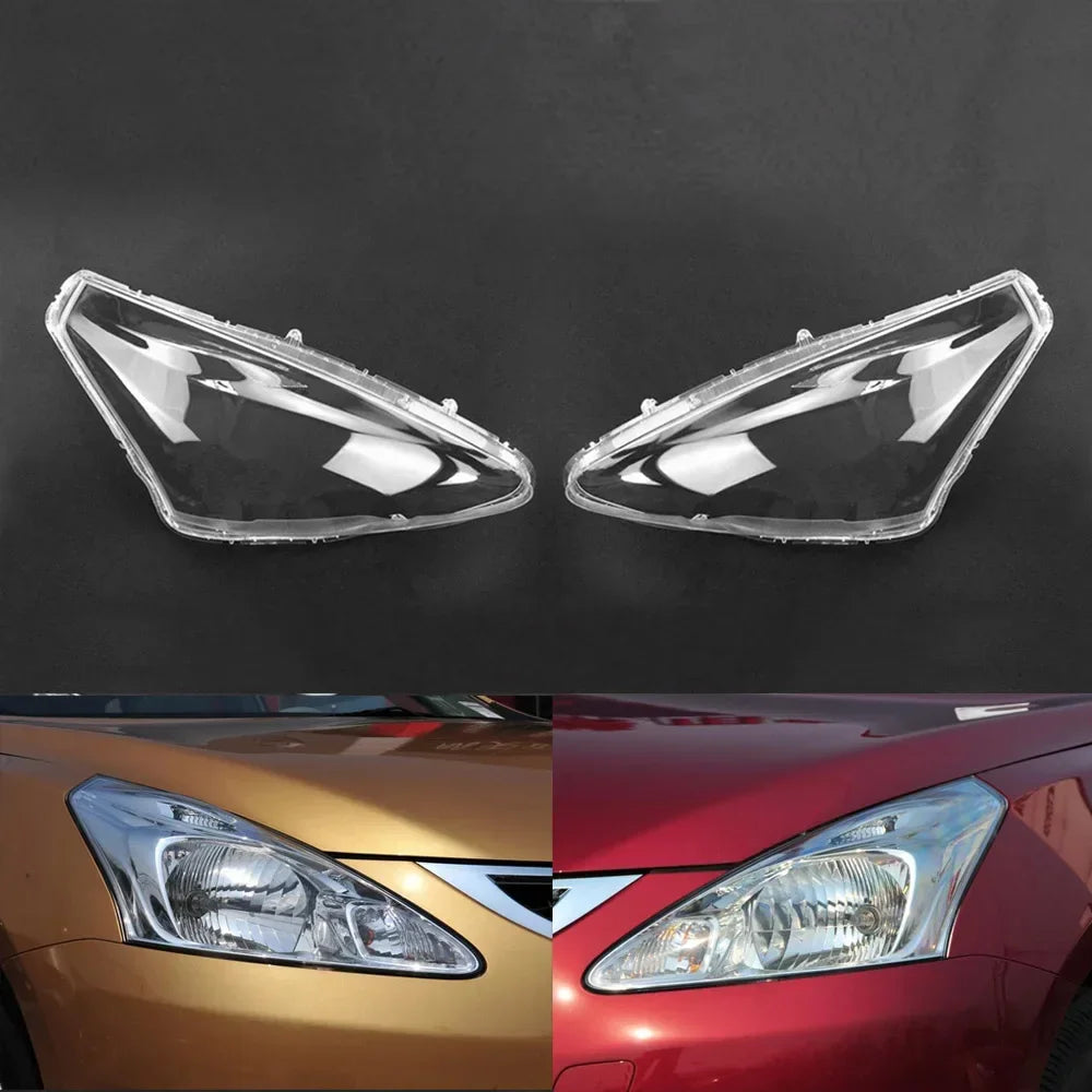 For Nissan Tiida Versa 2011~2014 Headlamp Cover Car Headlight Lens Glass Replacement Front Auto Shell