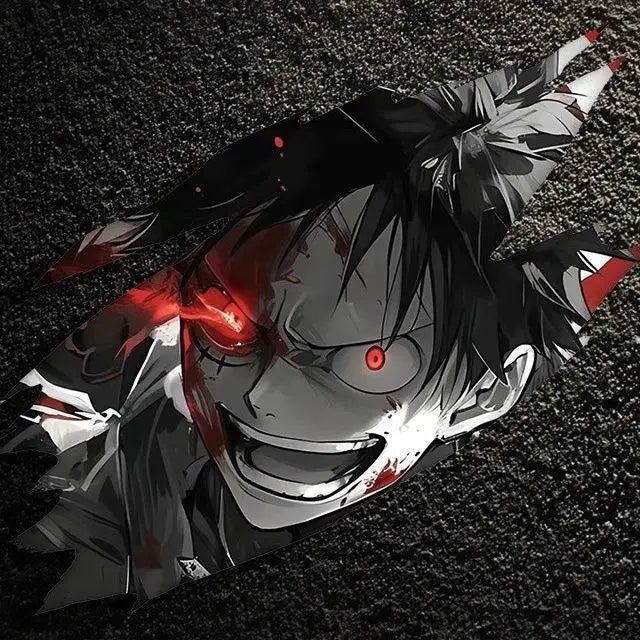 Japanese Anime One Piece Luffy Car Stickers Personalized Creativity Body Decoration Waterproof Motorcycle Stickers