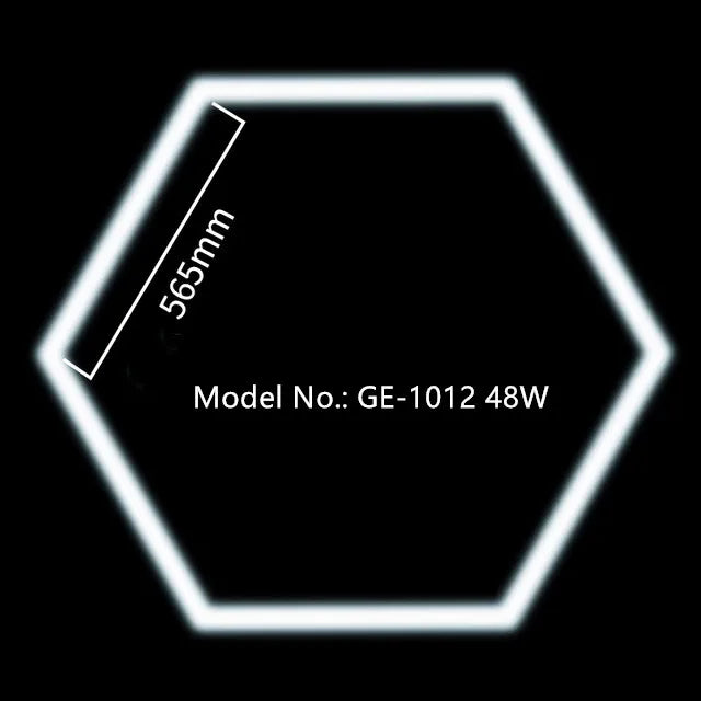 Customized Garage Light Hexagon Lights lamp 110V-240V Led Tube Honeycomb Ceiling Lighting For Auto Car Body Repair Led Workshop