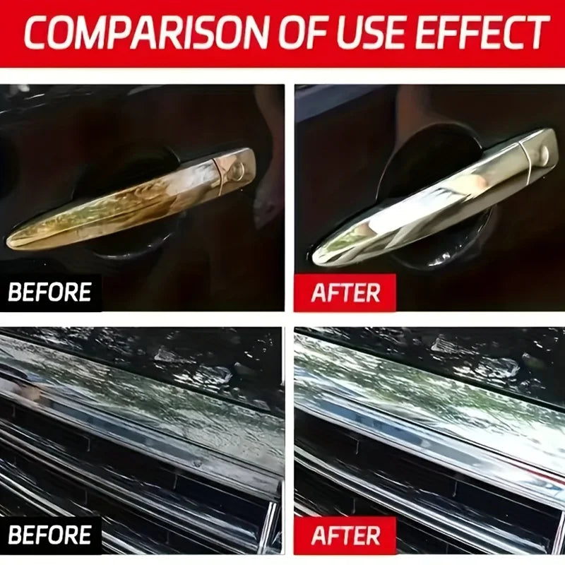 Loorsan Car Chrome Polish & Rust Remover Paste For Door Handle Trim Headlight Bumper Restoration 50ML
