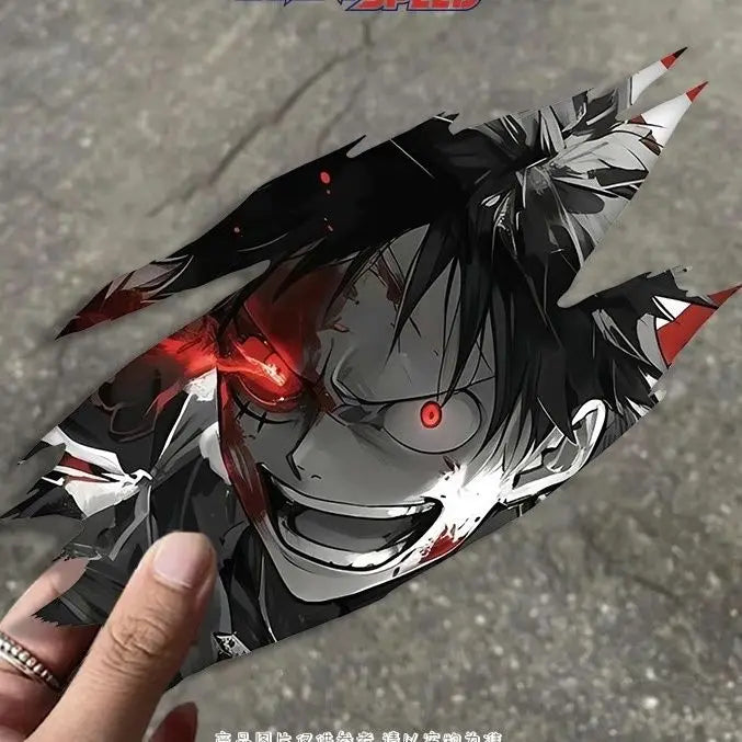 Japanese Anime One Piece Luffy Car Stickers Personalized Creativity Body Decoration Waterproof Motorcycle Stickers