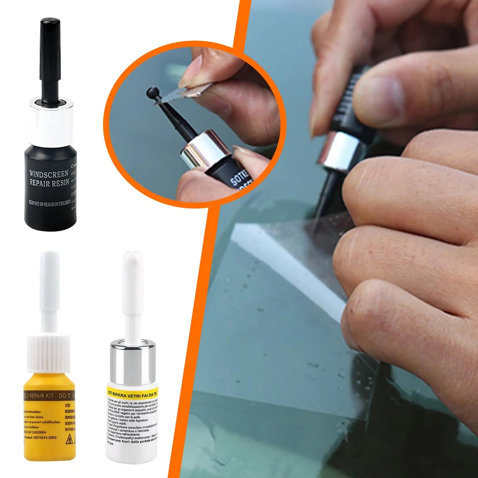 Kit Profesional de Reparación de Parabrisas – Resina Nano-Tecnológica de Alta Resistencia