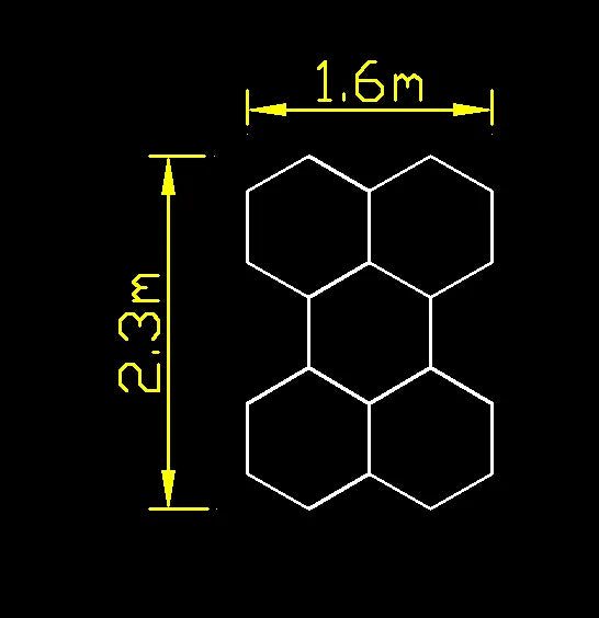 6500K 110-240V Hexagon Garage Light Cold White Hexagon LED Lighting Honeycomb Lamps for Car Wash Auto Repair Workshop