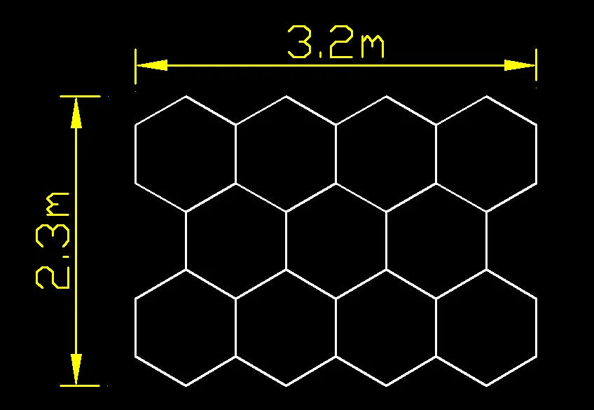 6500K 110-240V Hexagon Garage Light Cold White Hexagon LED Lighting Honeycomb Lamps for Car Wash Auto Repair Workshop