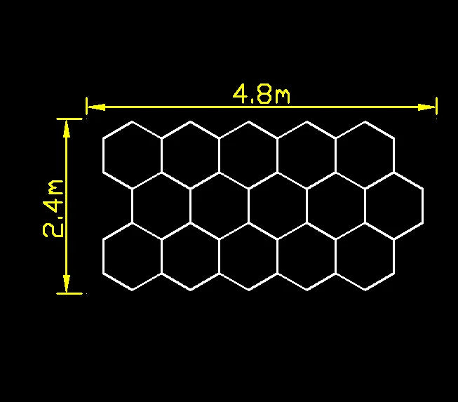 6500K 110-240V Hexagon Garage Light Cold White Hexagon LED Lighting Honeycomb Lamps for Car Wash Auto Repair Workshop