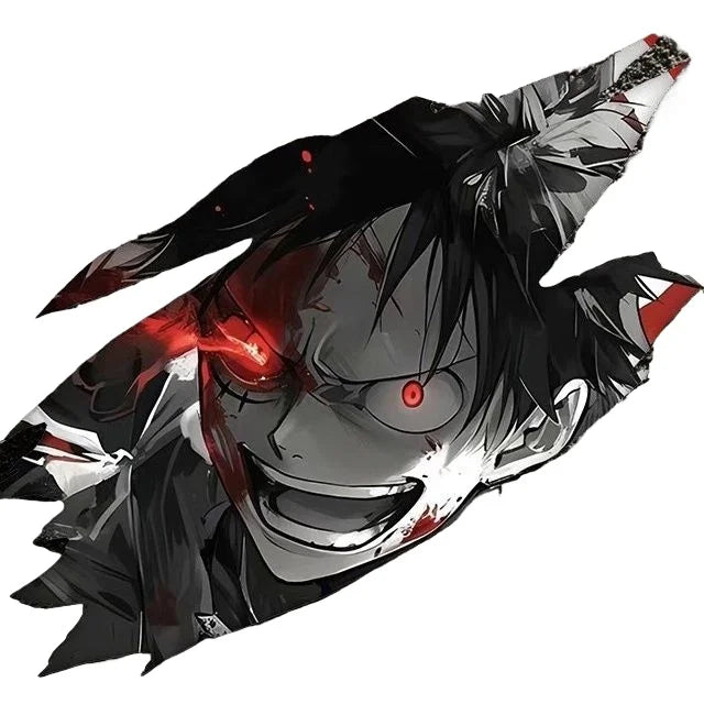 Japanese Anime One Piece Luffy Car Stickers Personalized Creativity Body Decoration Waterproof Motorcycle Stickers